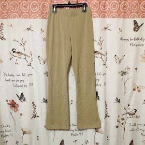 Lands' End Big Girls Khaki Bootcut Yoga Pants With Re-Enforced Knees